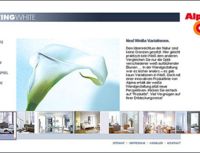 Gestaltung einer Webseite für Alpina Farben "Living White"