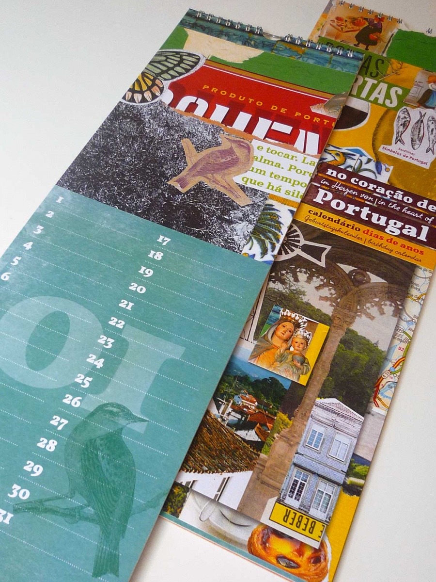 Geburtstags-/immerwährender Kalender Motive: Collagen, Thema "Zentral-Portugal"