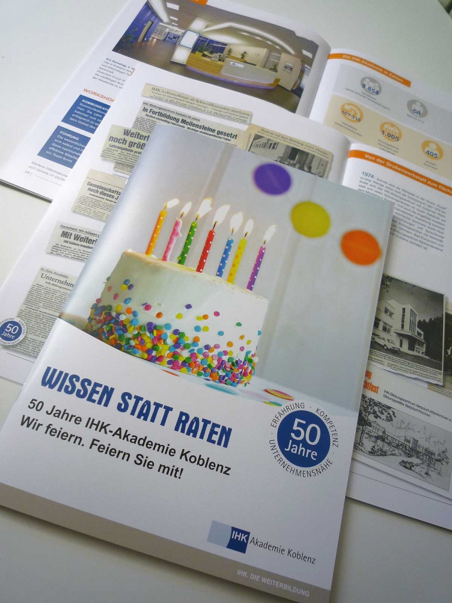Jubiläumsbroschüre IHK Akademie e.V. Koblenz