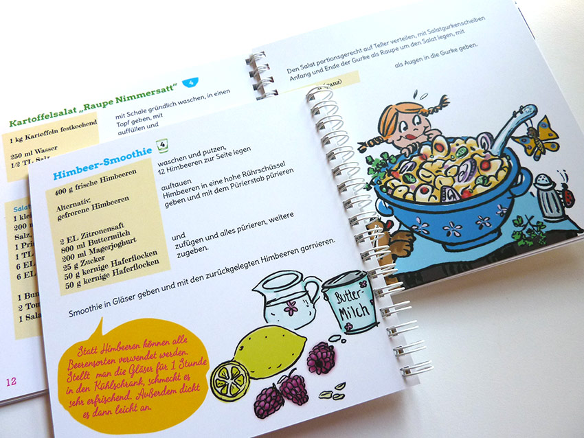 Rezeptbücher + Ernährungs-Broschüre für Schulkinder