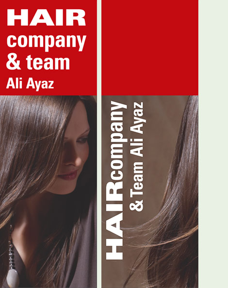 Schaufensterwerbung für Haarstudio