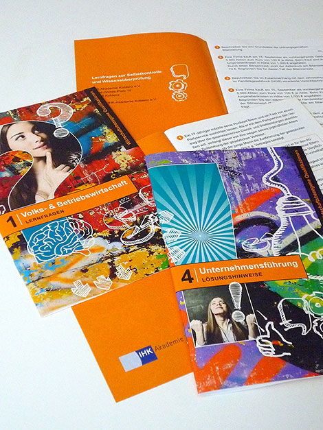 Broschüren-Serie DIN A6 für IHK-Akademie Koblenz e.V.