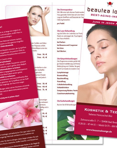 Gestaltung Folder Kosmetik