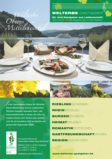 Gestaltung einer Anzeige für den Zweckverband Welterbe Oberes Mittelrheintal