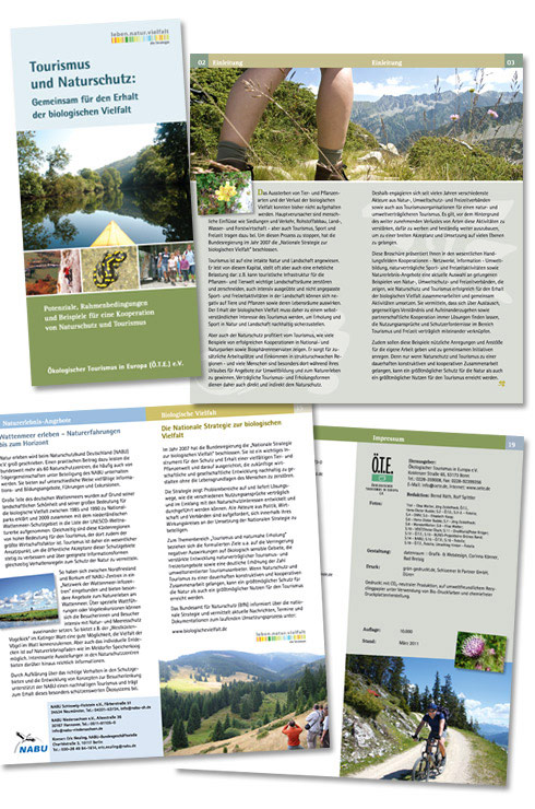 Gestaltung einer 20-seitigen Broschüre für Tourismusverbände