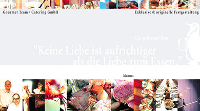 Website für Gourmetteam Düsseldorf Catering GmbH inkl. CMS